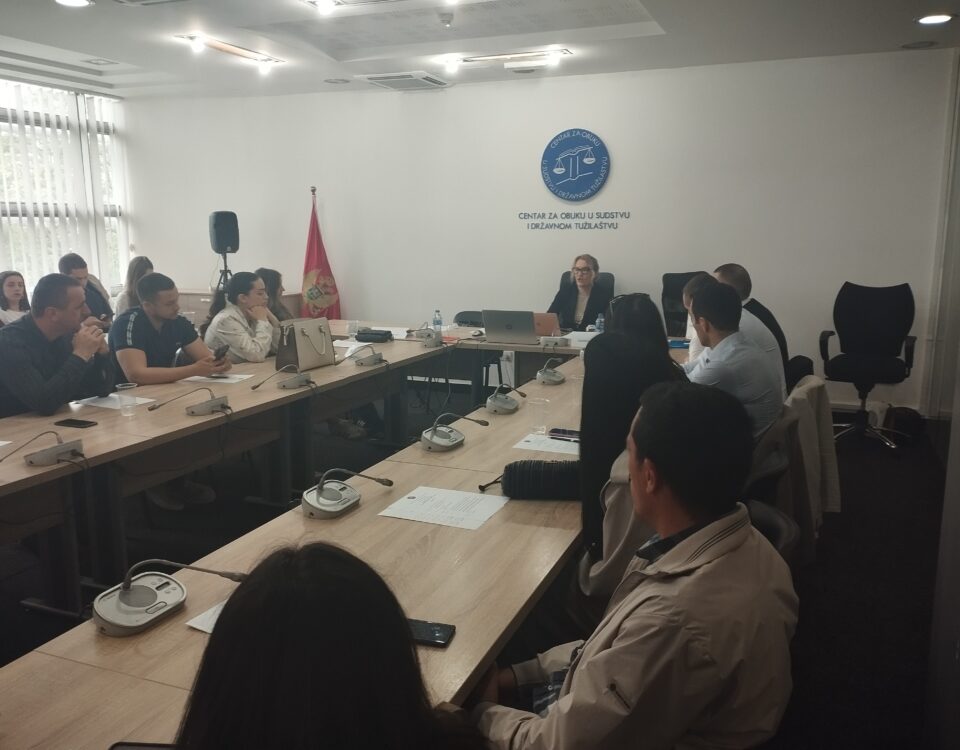 Obuka pripravnika: Ustavni sistem i organizacija pravosuđa Modul 3 na temu ,,Državno tužilaštvo”